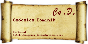 Csócsics Dominik névjegykártya