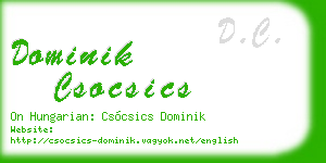 dominik csocsics business card