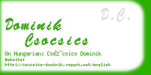 dominik csocsics business card
